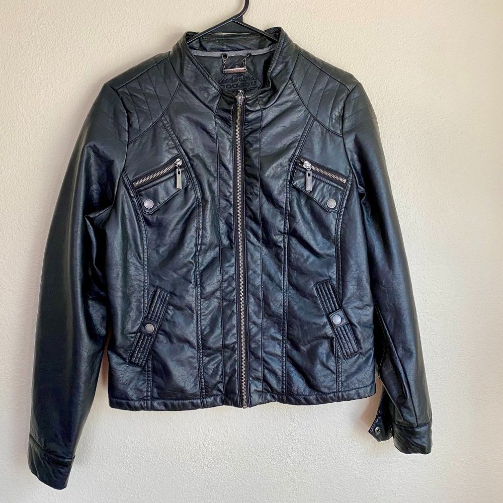 Jou Jou faux black leather jacket - medium